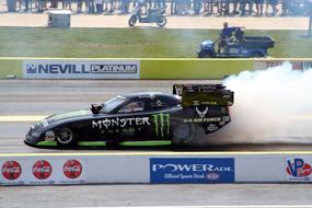 sports car with smoke