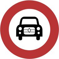 restriction prohibition road sign