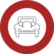 restriction prohibition road sign