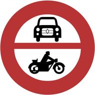 restriction prohibition road sign