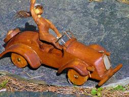 Wooden A Toy Car