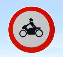 Motorcycle Prohibited Traffic Sign