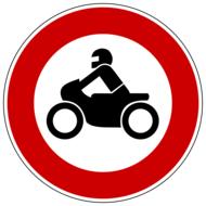 man on a motorcycle sign