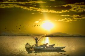 enchanting Clouds Fisherman