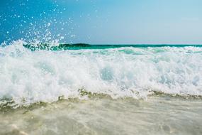 splash of sea waves on the beach