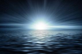 sea water night horizon
