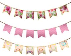 bunting banner retro drawing
