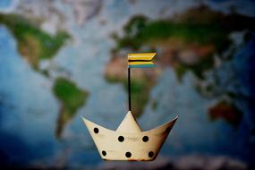 wooden little toy ship