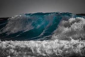 movement of large ocean waves