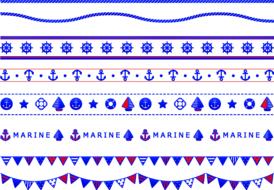 marine, seamless pattern, nautical banner