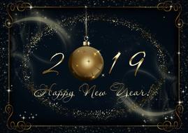 new year postcard