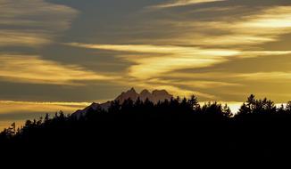 incredible Sunset Mountains