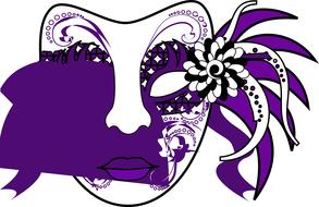 magnificent gras mask drawing