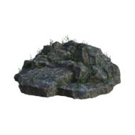 isolated rocks with grass