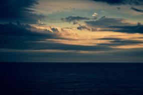 magnificent Clouds in the colorful sky with the horizon