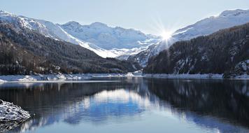 Lai da Marmorera- reservoir in Switzerland