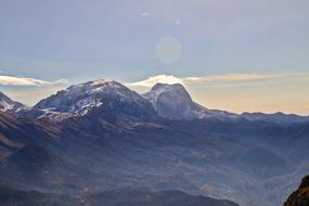 panorama of the mountains for travel