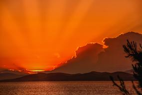 enchanting Sunset Sky red
