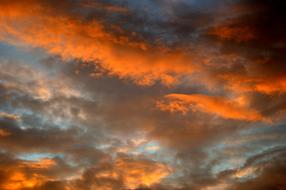 landscape of Sky with Clouds at Sunset
