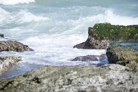 rocky beach in Puglia, Italy