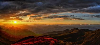 landscape of Sunset Dawn at Nature