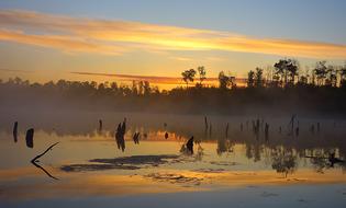 magnificent Lake at sunset
