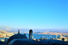 roof view of City on coast, turkey, Istanbul