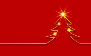 clipart of red christmas tree background