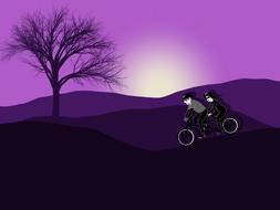 fantasy bike ride drawing
