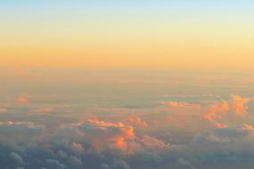 clouds in the colorful twilight