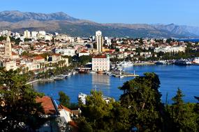 City panorama in Dalmatia, Croatia