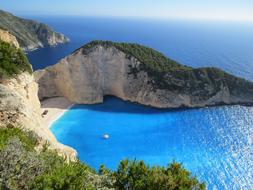 beautiful coastline on the island of Corfu, Greece