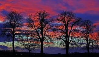 incredible Evening red Sky