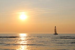 sailing boat in the North Sea