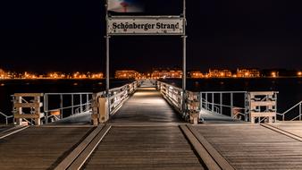 Baltic Sea Bridge at night