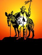 clipart of scientist dor city ghost at sunset