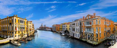 panoramic view of Venice with channel