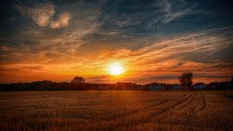 Sunset Hagenbach with the beautiful landscape