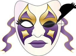 mardi gras mask drawing