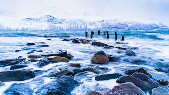 photo of the rapid flow of water in Norway