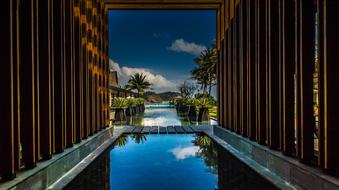 hotel pool in Vietnam