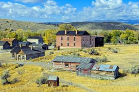 landscape of Old Bannack Ghost town