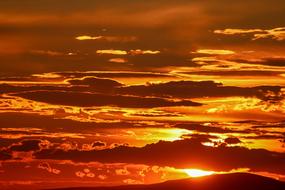 beautiful red Sky Clouds
