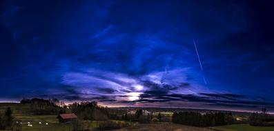 wonderful Sunset Panorama Sky