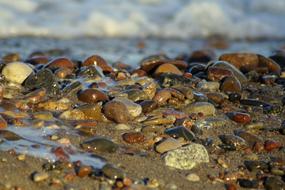 wet pebbles