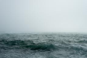 Mist above the water on the beautiful waterscape
