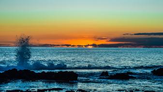 Sunset Rocky Coast