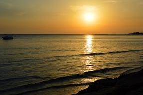 picturesque evening at sunset