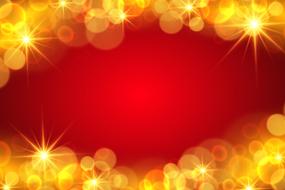 golden christmas glitter on red background