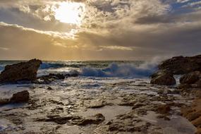 Rocky Coast Wave